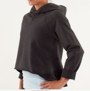 Lululemon Athletica Pull Me Over Gray Boxy Hoodie Sweatshirt